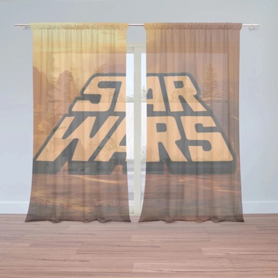 Sablio Záclony Star Wars Lávová planéta: 2ks 150x250cm