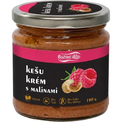 Božské oříšky Kešu krém s malinami 190 g