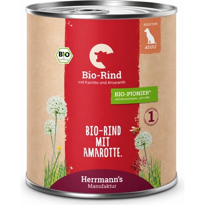 Herrmann's Hovězí s mrkví a amarantem Bio 800 g