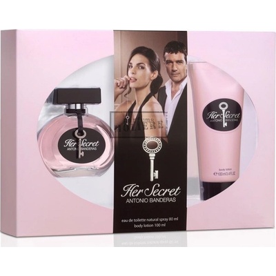 Antonio Banderas Her Secret EDT 80 ml + telové mlieko 100 ml darčeková sada