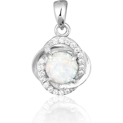 JVD Stříbrný přívěšek s bílým opálem SVLP0516SH2O100