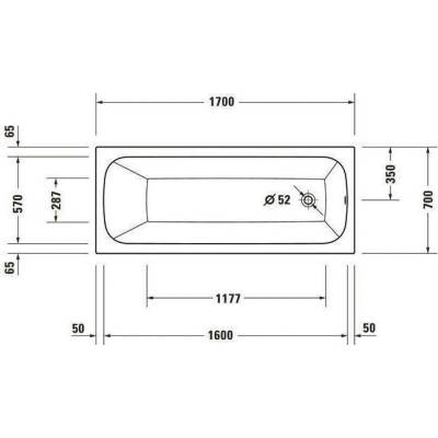 Duravit Qatego 170 x 70 cm 700611000000000