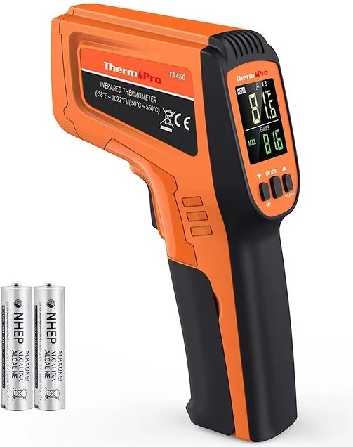 ThermoPro TP-450, безконтактен термометър, обхват на измерване -50 до 550°C (TP-450)
