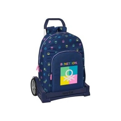 Benetton Училищна чанта с колелца Benetton Cool Морско син 30 x 46 x 14 cm