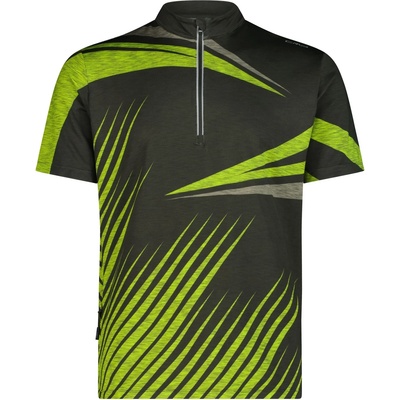 CMP Мъжка фланелка с къс ръкав за колоездене CMP Half Zip T-Shirt Cycling jersey - Pine / Mela - размер 46 (EU) (056-3987-0311)