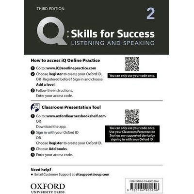 Q Skills for Success 2 Listening & Speaking Teacher´s Access Card, 3rd - Margaret Brooks