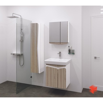 Visota Комплект мебели за баня Виви 60 см, цвят дървесен (KomVisVivi60Darvo)