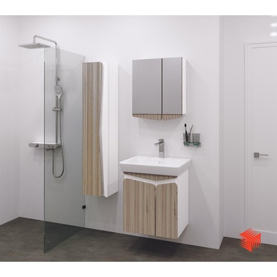 Visota Комплект мебели за баня Виви 60 см, цвят дървесен (KomVisVivi60Darvo)