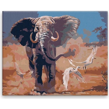 Maľovanie podľa čísel Slon v púšti
