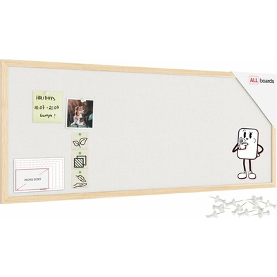 Allboards TFWHITE104W Textilní tabule 100 × 40 cm
