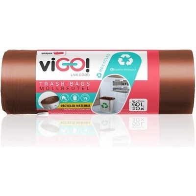 ViGO Pytle na odpadky 60 l 30µm 10 ks hnědé