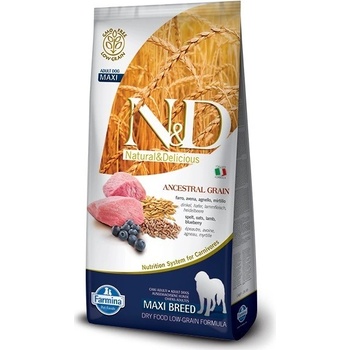 N&D LG Dog Adult Medium & Maxi Lamb Spelt Oats & Blueberry 12 kg