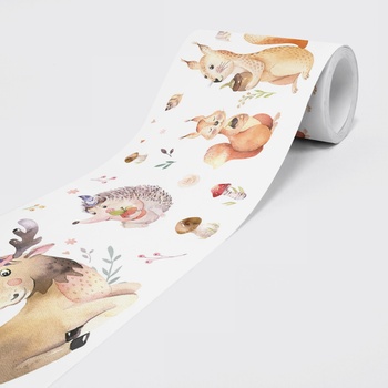 DIMEX ART s. r. o Влиесова самолепяща бордура горски приятели 15 см x 5 м