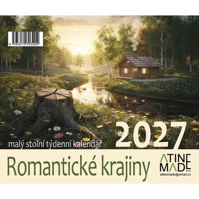 Romantické krajiny, malý stolní, týdenní, 13 x 15 cm 2027
