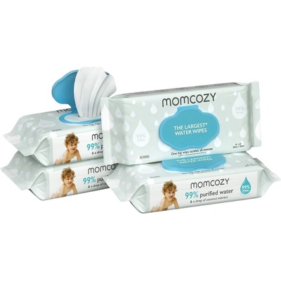 Momcozy Мокри кърпички с физиологичен разтвор Momcozy - 60 броя (799787260720)