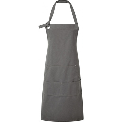 Premier Workwear Pracovná zástera za krk s vreckami PR137 Dark Grey Pantone 431 72 x 86 cm
