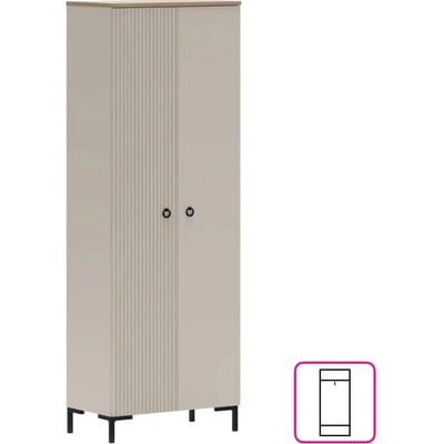 Tempo Kondela Skříň DOMCA 2D – taupe/dub silverjack