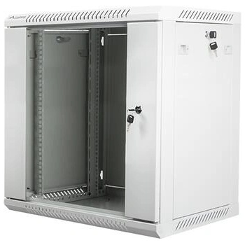 Lanberg rack cabinet 19 wall-mount 12U / 600x450 for self-assembly (flat pack), grey (WF01-6412-10S)