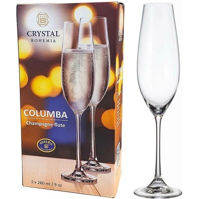 Crystal Bohemia BOHEMIA COLUMBA SKLAD NA ŠAMPAŇSKÉ SADA 2 x 260 ml