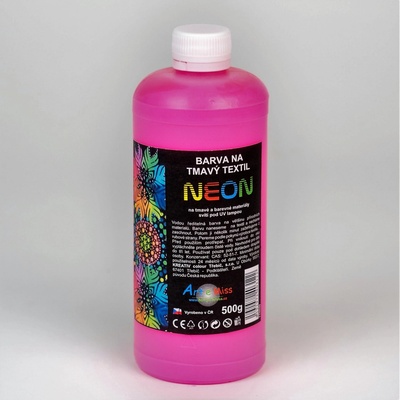 Barva na tmavý textil neon září pod UV světlem 500g 71 neon žlutá