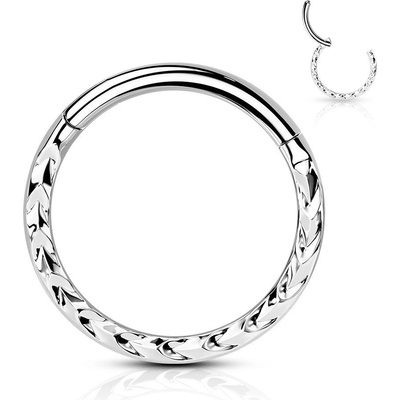 Šperky4U Segment kruh s dekorem helix cartilage tragus piercing NS0052ST-1210 – Hledejceny.cz