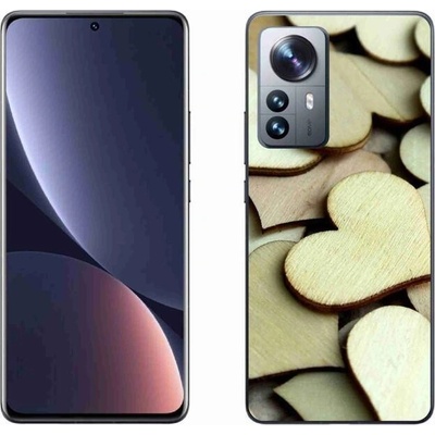 Pouzdro mmCase Gelové Xiaomi 12 Pro - dřevěná srdíčka