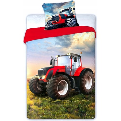 Faro Obliečky Červený traktor 140x200 70x90