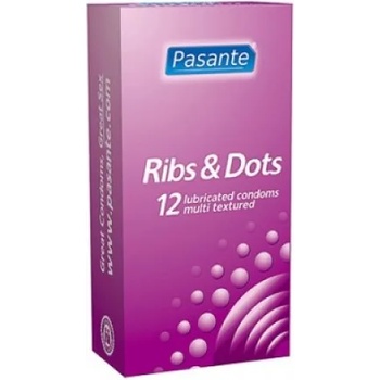 Pasante Релефни кондоми Pasante Ribs & Dots 40 бр