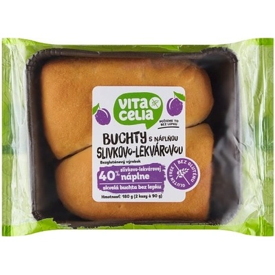 Vitacelia Buchty bezgluténové s náplňou slivkovo-lekvárovou 2 x 90 g (180 g)