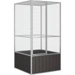 vidaXL Клетка за птици антрацит 111x107x211, 5 см поцинкована стомана (171548)
