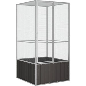 vidaXL Клетка за птици антрацит 111x107x211, 5 см поцинкована стомана (171548)