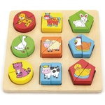 Viga Toys Образователен пъзел Viga - Животни, 1/2 (59585) - baby
