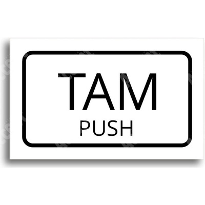ACCEPT Tabulka SEM - TAM - typ 34 (80 x 50 mm) - bílá tabulka - černý tisk