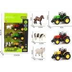 Babyhome Детски игрален комплект Ферма Farm Adventure - 3 броя трактора и 3 фигурки на домашни животни