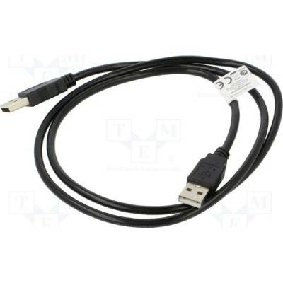 Lanberg CA-USBA-20CU-0010-BK USB 2.0, USB A vidlice, z obou stran, niklovaný, 1m, černý