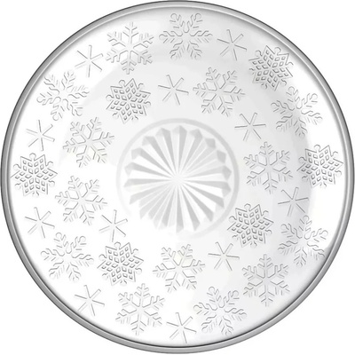 Altom Skleněný dezertní talíř Snowflakes 17,5 cm