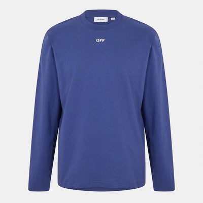 Off White Тениска Off White Men's Skate Long Sleeve T-Shirt - Dark Blue-White