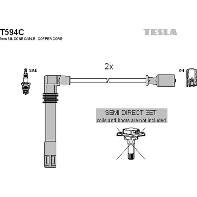 Sada zapaľovacích káblov TESLA T594C