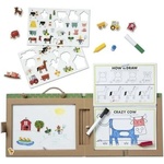 Melissa & Doug - Комплект с магнити за многократно рисуване - Играй, рисувай и създавай - Забавление във фермата