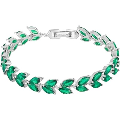 Preciosa Elegantní stříbrný náramek s kubickou zirkonií Majestic Royal Lagoon 5452 66