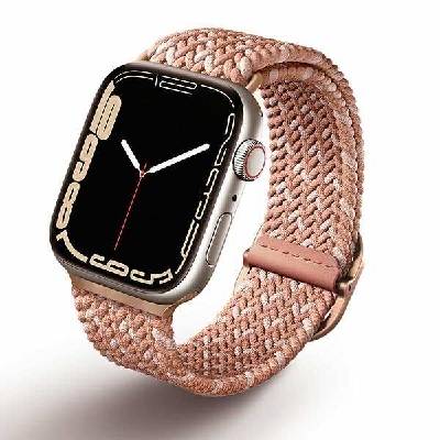 Aspen Adjustable Braided Band - текстилна каишка за Apple Watch 38мм, 40мм, 41мм (светлорозов)