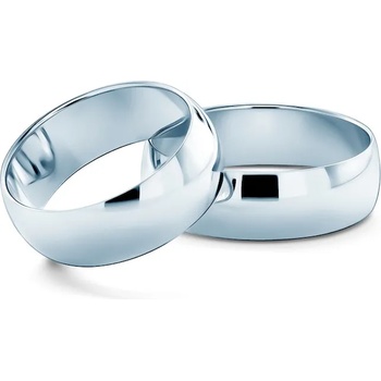 Image 1 of SAVICKI Сватбени халки: бяло злато, полукръгъл профил . 7 мм