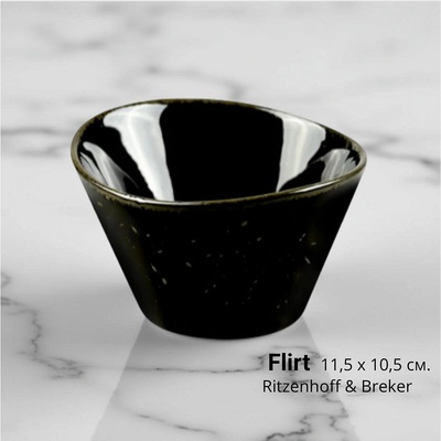 Ritzenhoff & Breker Порцеланова купа за ядки Flirt, елипса, черна 11, 5 х 10, 5 см. Ritzenhoff & Breker