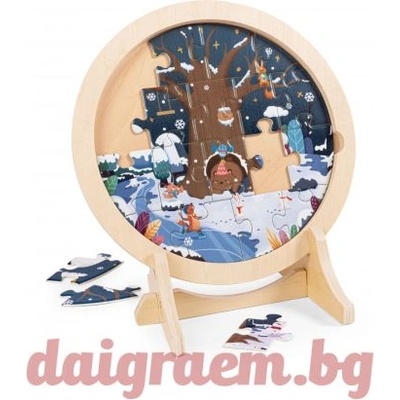 Hape Дървен пъзел hape e1653 - 59 части - Сезони (h1653)