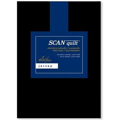 SCANquilt napínací prostěradlo jersey Elastic lycra černé 180x200x30