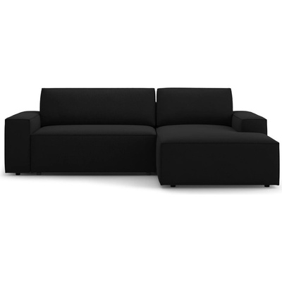 Micadoni Черен разтегателен ъглов диван (десен ъгъл) Jodie - Micadoni Home (MIC_RCF_78_F1_JODIE6)