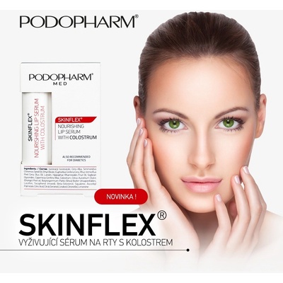 Podopharm Skinflex vyživující sérum na rty s kolostrem 4,9 g