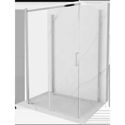 Mexen Omega, 3-stenný sprchovací kút s posuvnými dverami 110 (dvere) x 90 (stena) cm, 8mm číre sklo, chrómový profil, 825-110-090-01-00-3S