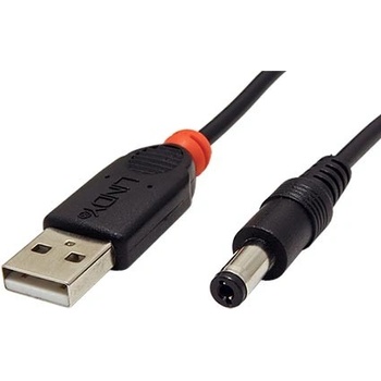 Lindy 70268 napájecí USB -> souosý napájecí konektor 5,5x2,1mm, 1,5m