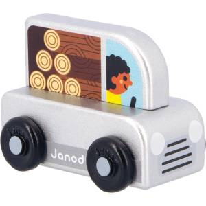 Janod Дървена количка Janod Cross Roads - Пикап (J05935)